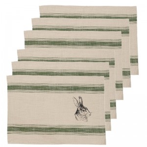 C&F Home Bunny Feed Sack 19" Placemat XFJ3487